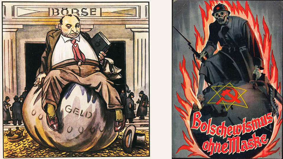 Antisemitisk propaganda från 1930-tal.